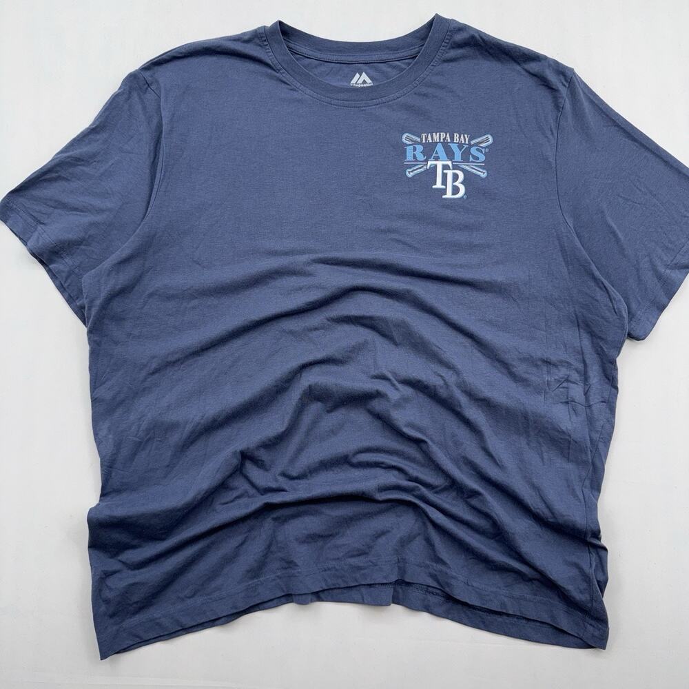 Tampa Bay Rays Majestic Blue Men’s T-Shirt Size 2X